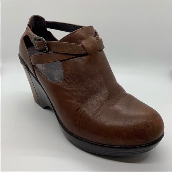 Dansko Shoes - Dansko brown leather wedge platform, sz 38 (7.5-8)